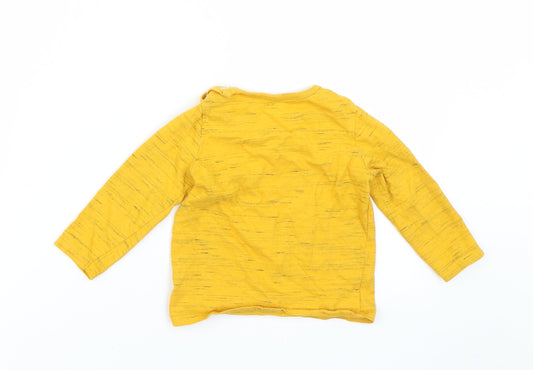 F&F Boys Yellow Striped  Cami Pyjama Top Size 9-12 Months