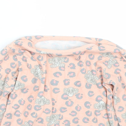 George Girls Pink Animal Print  Cami Pyjama Top Size 18-24 Months  - Lion king
