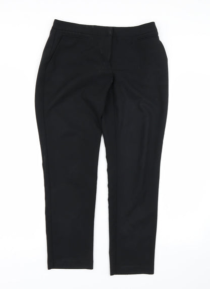 Womens UK Size 8 Preworn Regular Fit  Black Trousers