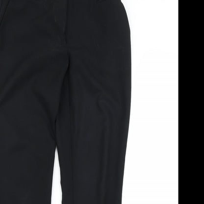 Womens UK Size 8 Preworn Regular Fit  Black Trousers