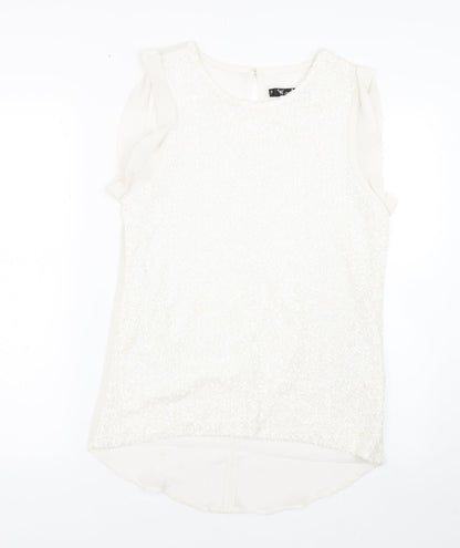 esoterica Womens White   Basic Tank Size 16