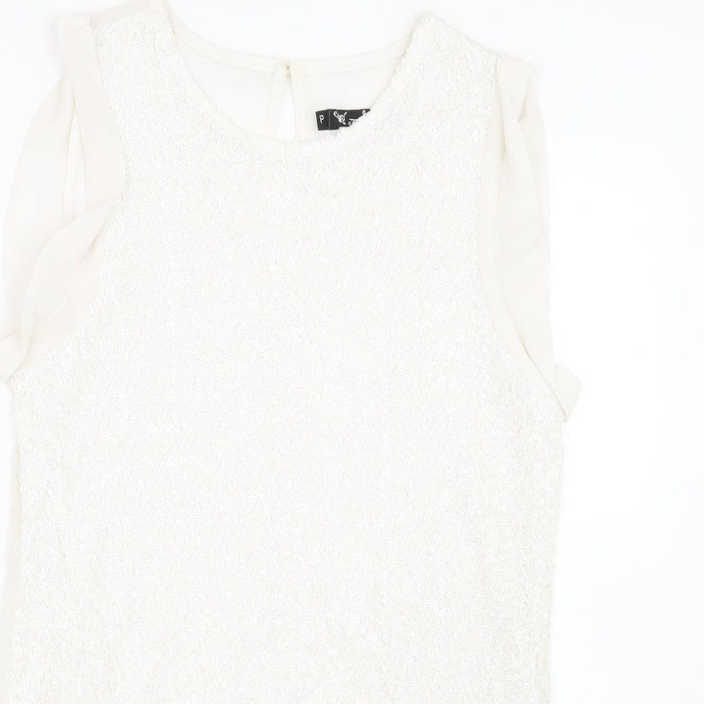 esoterica Womens White   Basic Tank Size 16