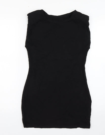 Shien Womens Black   Tank Dress  Size S  - shoulder pads