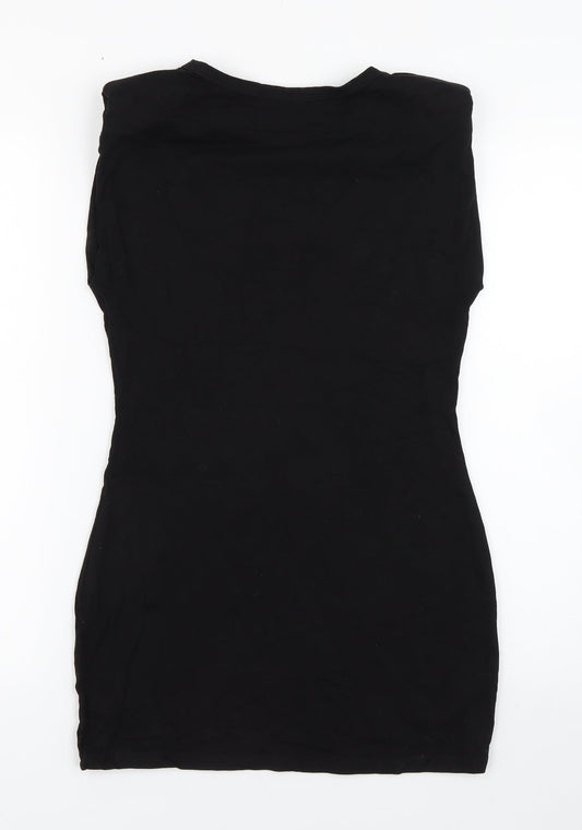 Shien Womens Black   Tank Dress  Size S  - shoulder pads