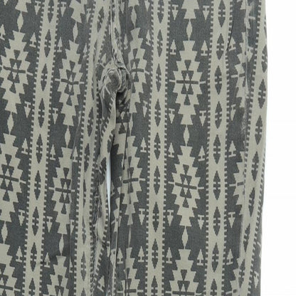 River Island Womens Brown Geometric  Straight Jeans Size 8 L31 in