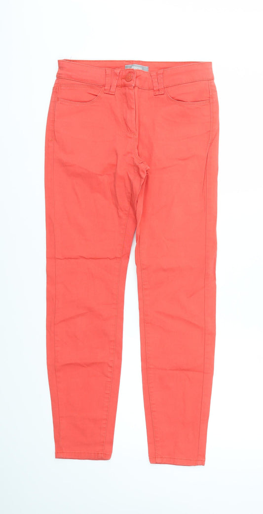 M&S Womens Red   Skinny Jeans Size 8 L28 in