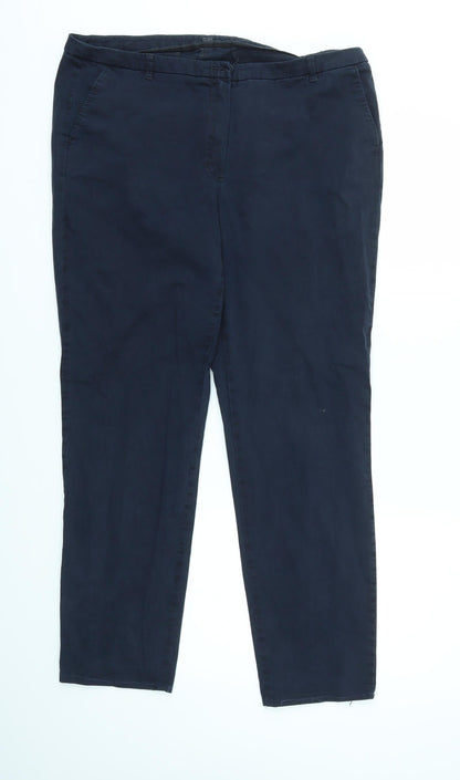 Womens UK Size 38 Preworn Regular Fit  Blue Trousers