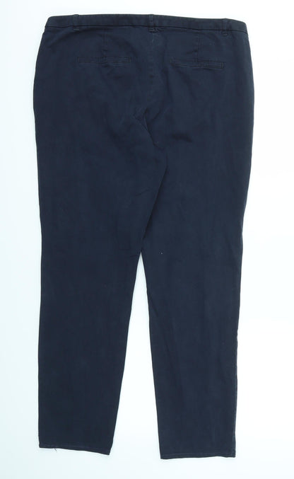 Womens UK Size 38 Preworn Regular Fit  Blue Trousers
