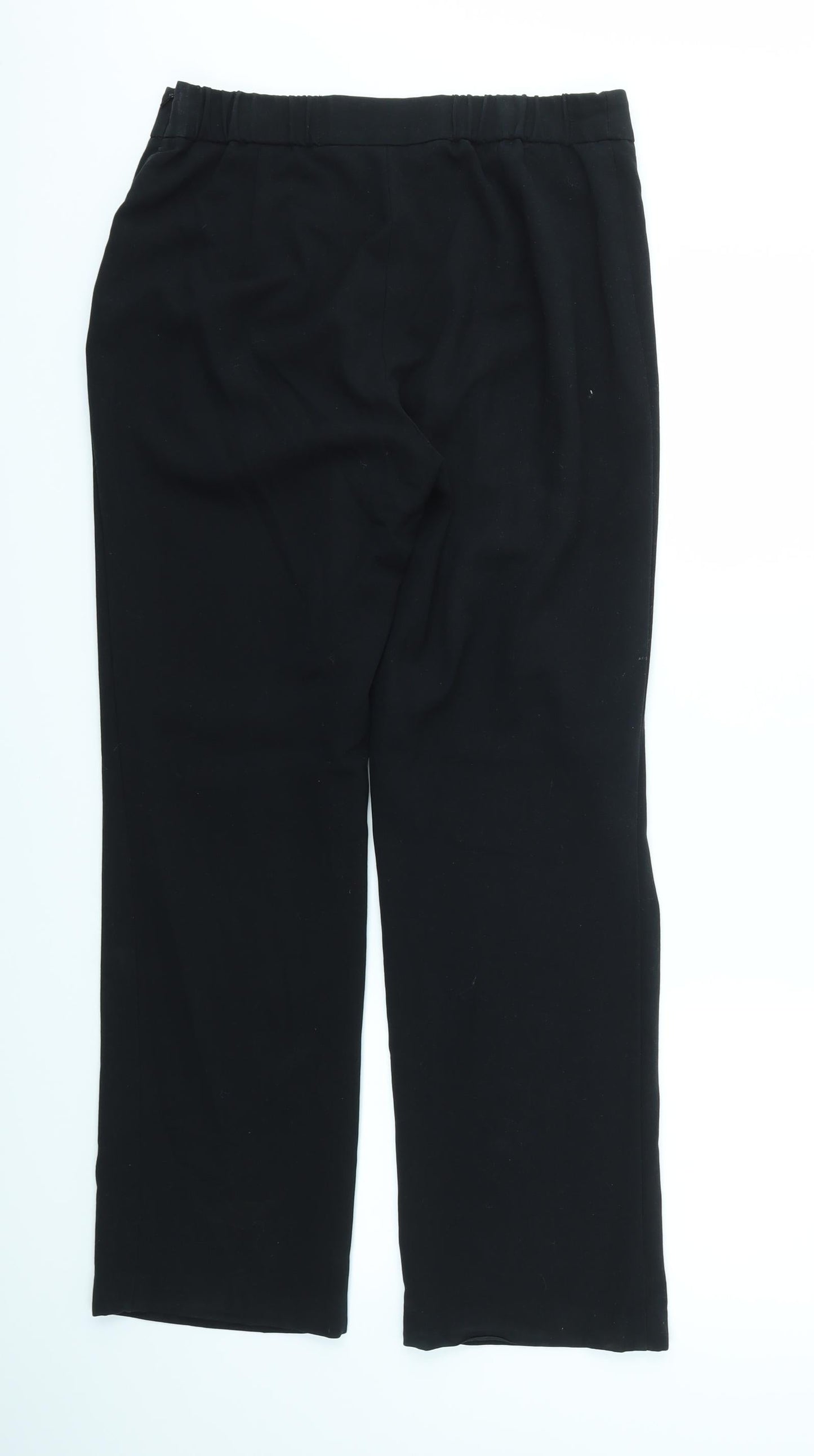 Womens UK Size 32 Preworn Regular Fit  Black Trousers