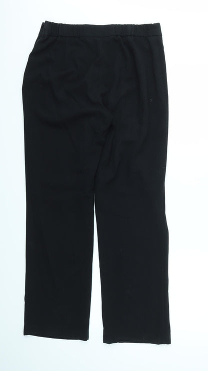 Womens UK Size 32 Preworn Regular Fit  Black Trousers