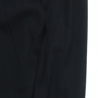 Womens UK Size 32 Preworn Regular Fit  Black Trousers