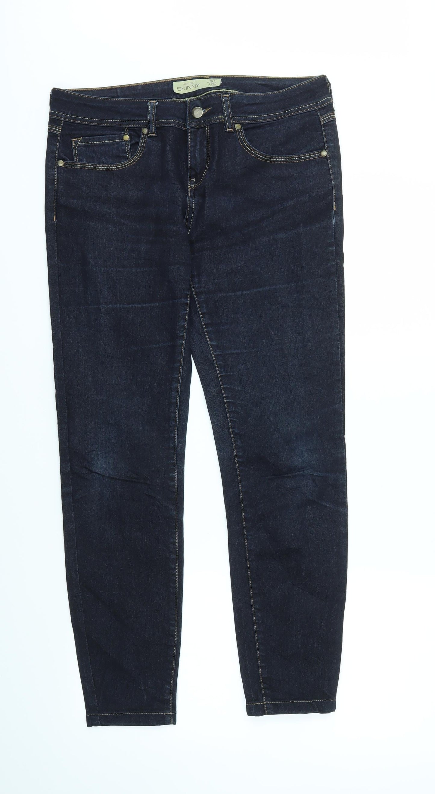 Womens UK Size 31 Preworn Regular Fit Straight Blue Jeans