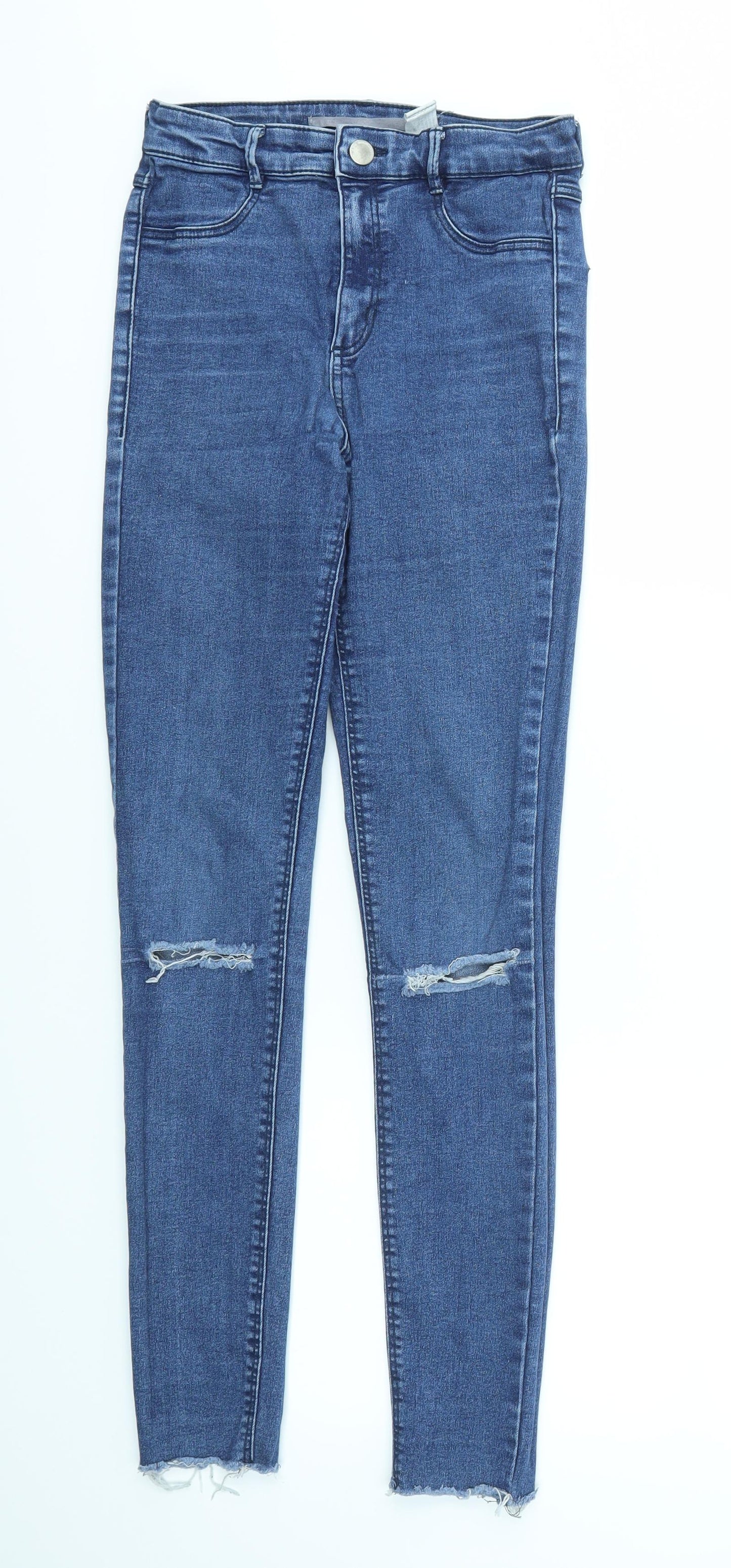 Womens UK Size 26 in Preworn Regular Fit Skinny Blue Jeans