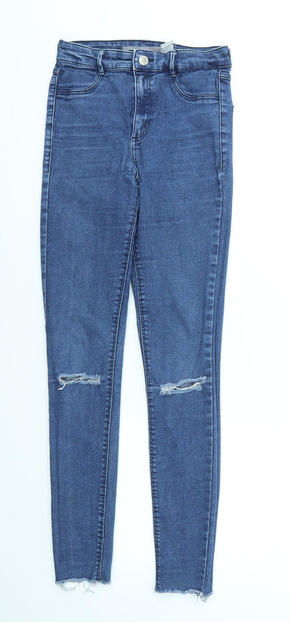 Womens UK Size 26 in Preworn Regular Fit Skinny Blue Jeans