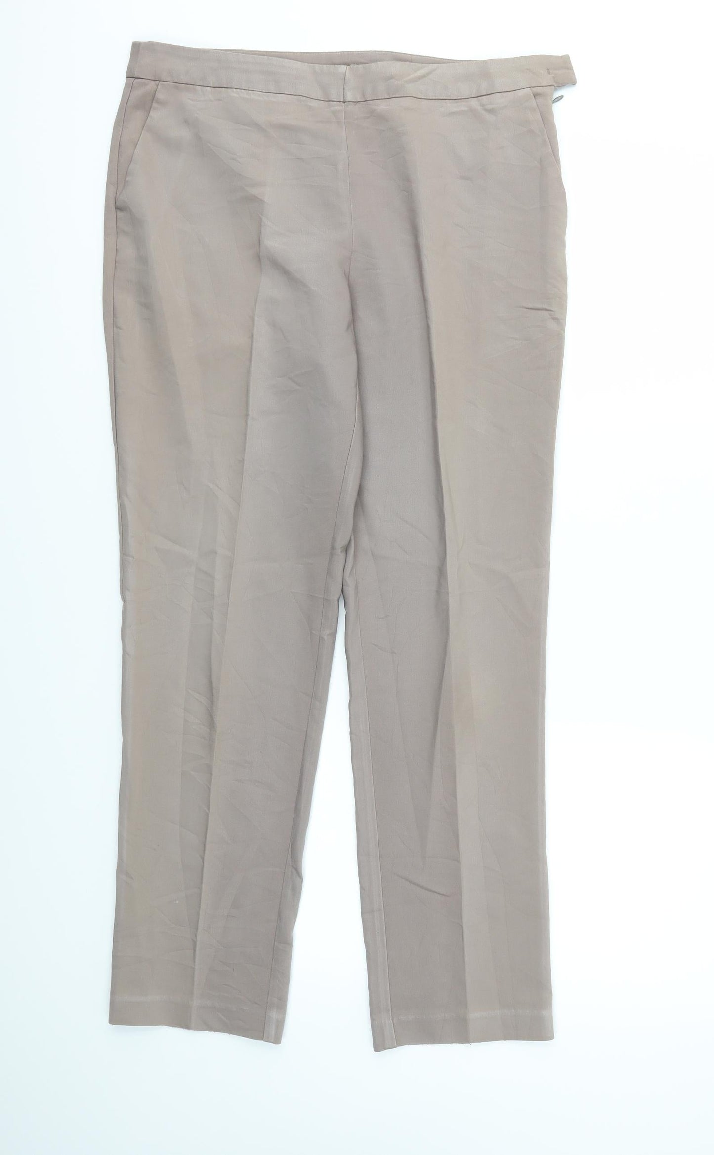Womens UK Size 36 Preworn Regular Fit  Beige Trousers