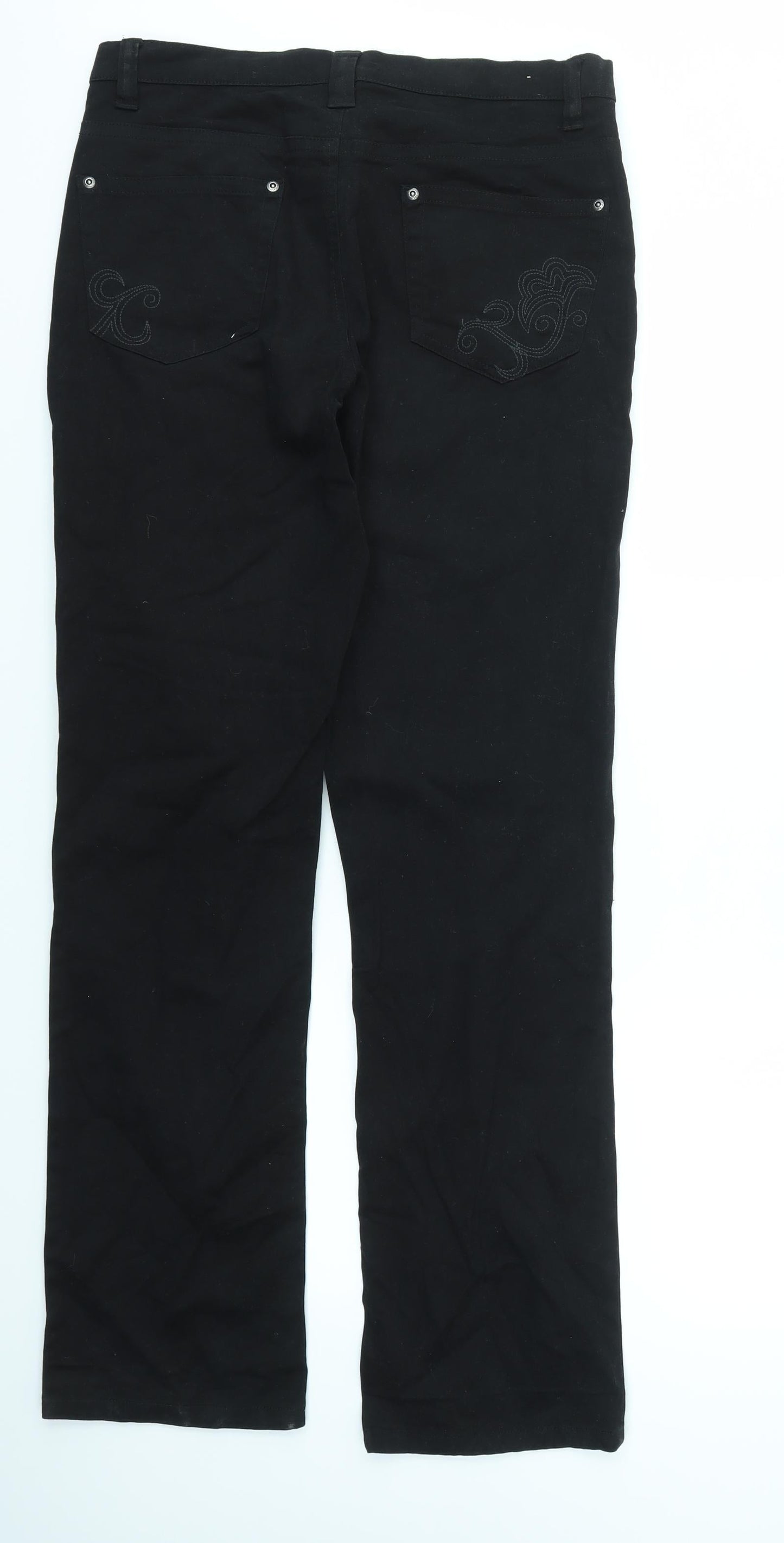 Womens UK Size 34 in Preworn Regular Fit  Black Trousers