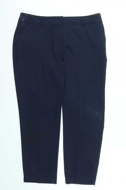 Womens UK Size 14 Dorothy Perkins Regular Fit  Blue Trousers