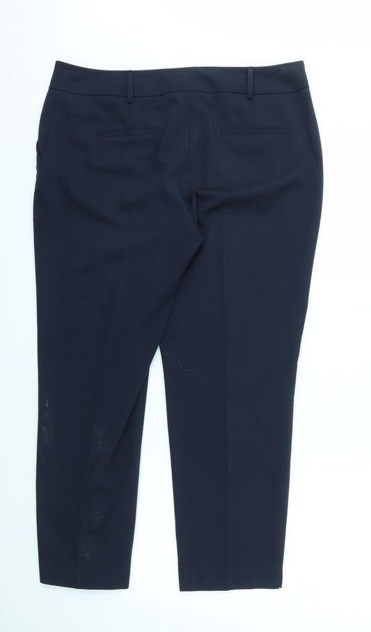 Womens UK Size 14 Dorothy Perkins Regular Fit  Blue Trousers