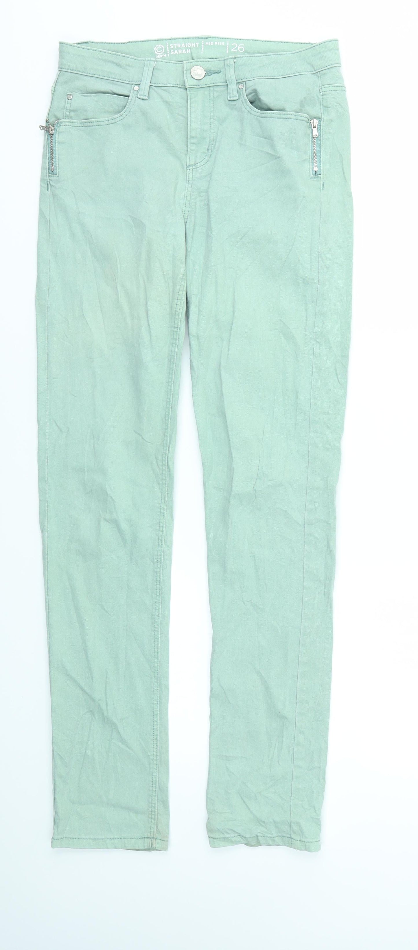 Womens UK Size 32 in Preworn Regular Fit Skinny Green Jeans