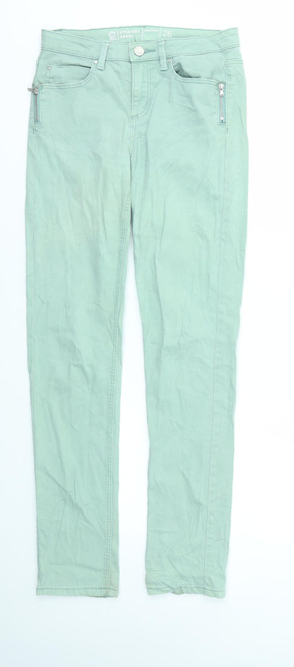 Womens UK Size 32 in Preworn Regular Fit Skinny Green Jeans