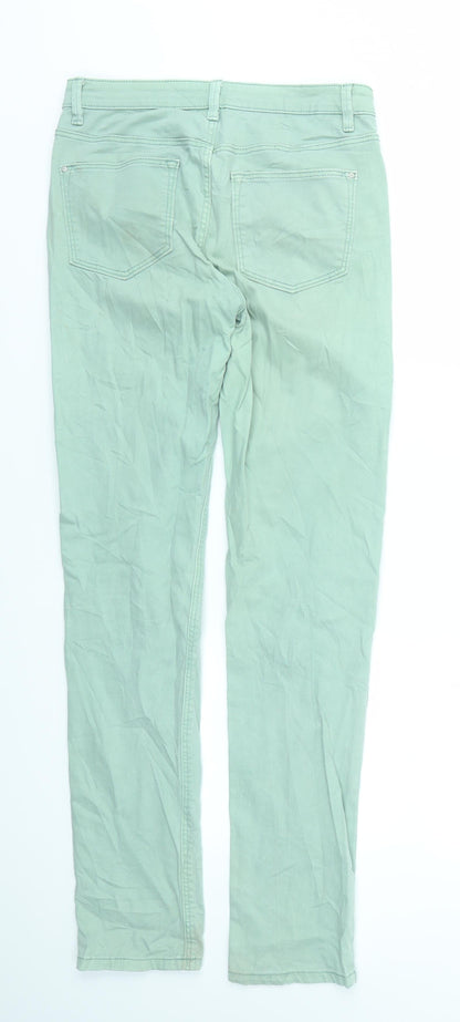 Womens UK Size 32 in Preworn Regular Fit Skinny Green Jeans