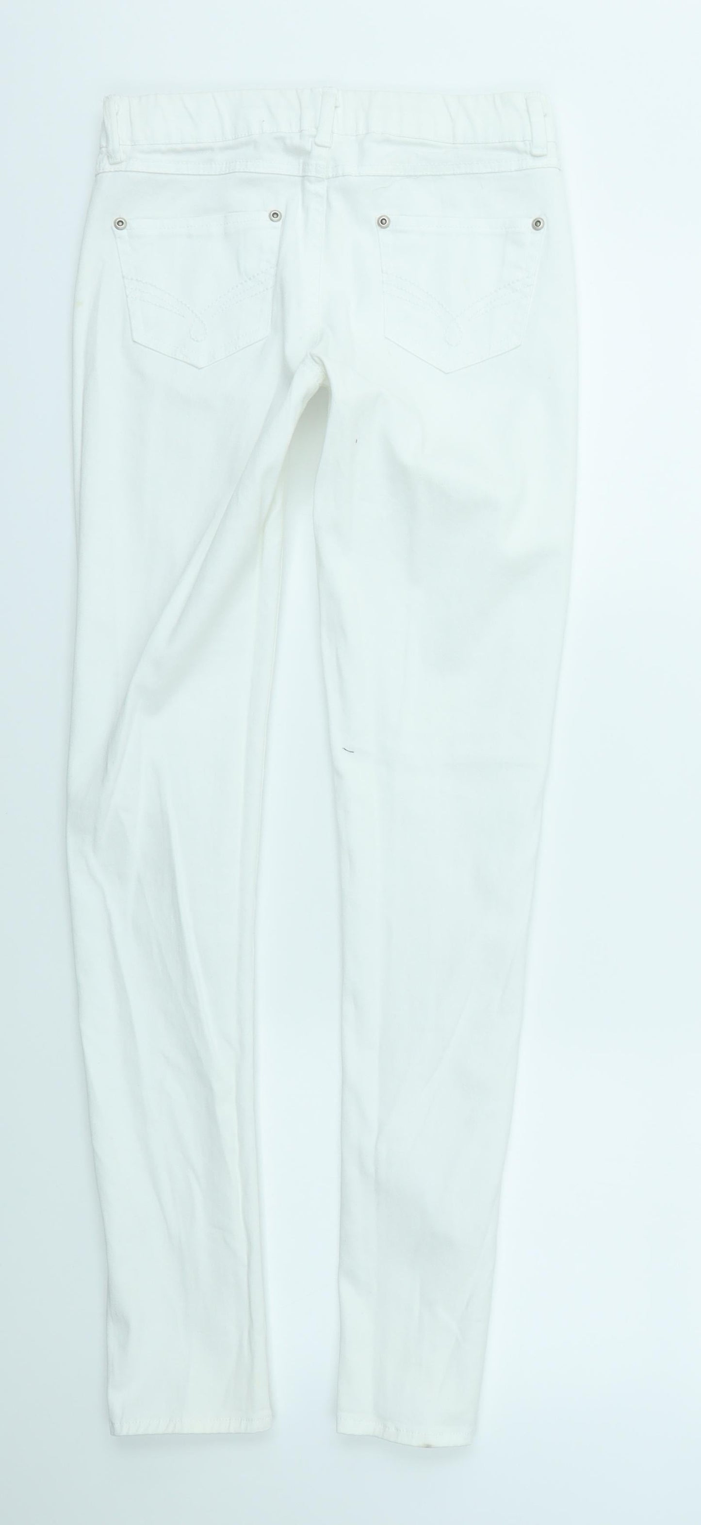 jeggings Womens White Houndstooth  Skinny Jeans Size 6 L30 in - stretch waistband