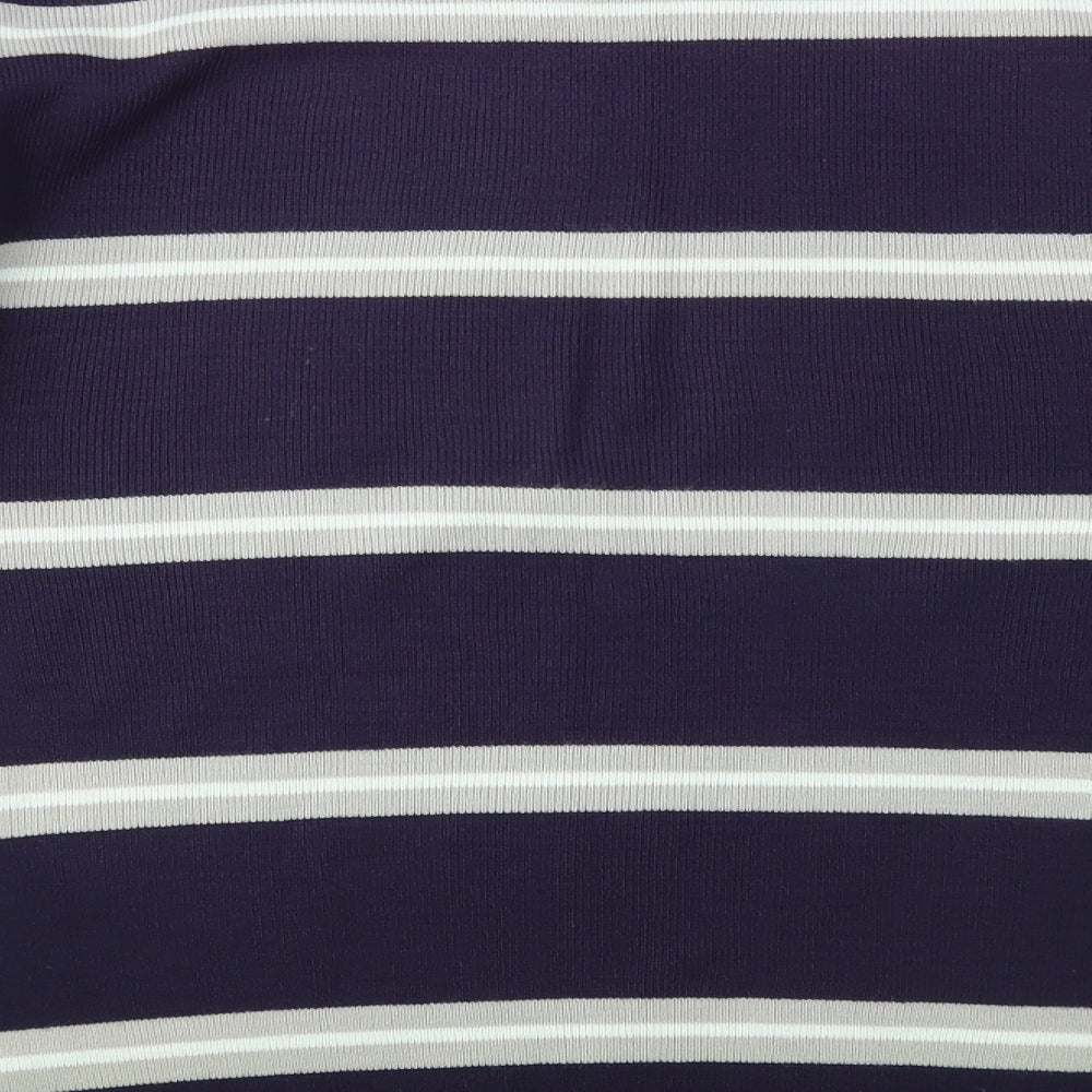 RRAPIDFIRE Mens Purple Striped  Pullover Sweatshirt Size S
