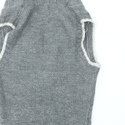 Womens UK Size 12 NEW LOOK Grey Cardigan Jumper