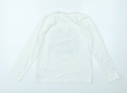 Nutmeg Girls White   Basic T-Shirt Size 13 Years