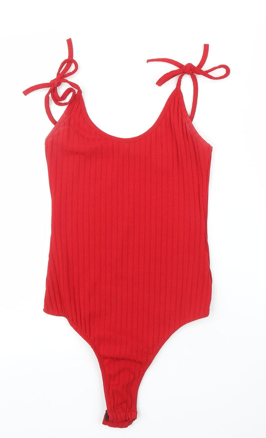 PRETTYLITTLETHING Womens Red   Leotard One-Piece Size 8