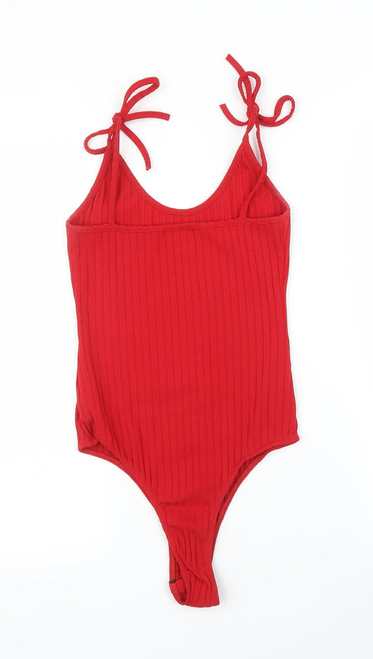 PRETTYLITTLETHING Womens Red   Leotard One-Piece Size 8