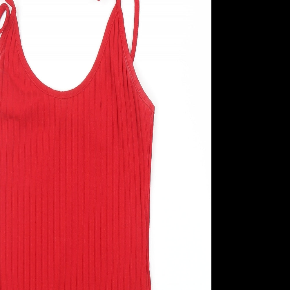 PRETTYLITTLETHING Womens Red   Leotard One-Piece Size 8