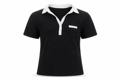 Elizabeth Scott Womens Black   Basic T-Shirt Size L