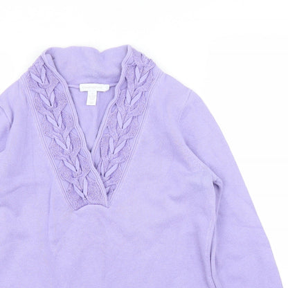 Charter Club Womens Purple   Pullover Jumper Size S
