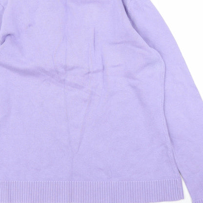 Charter Club Womens Purple   Pullover Jumper Size S