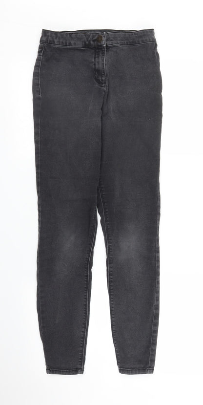 Womens UK Size 10 Papaya Regular Fit Skinny Black Jeans