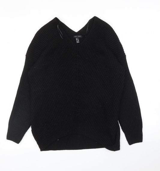 Womens UK Size S New Look Black Pullover Jumper