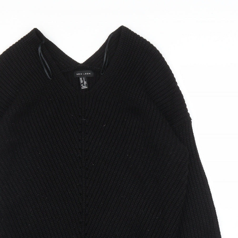 Womens UK Size S New Look Black Pullover Jumper