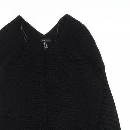 Womens UK Size S New Look Black Pullover Jumper