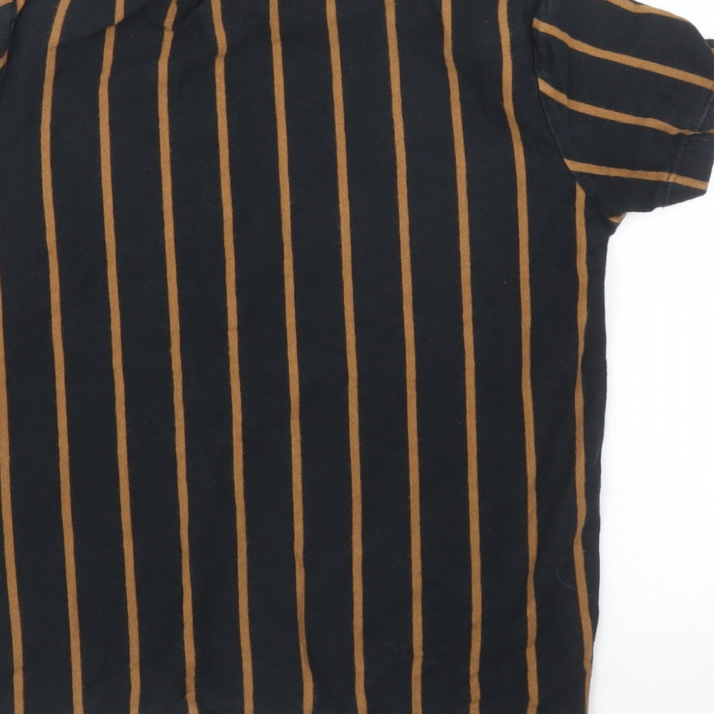NEXT Boys Black Striped  Basic T-Shirt Size 8 Years