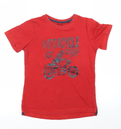 TU Boys Red   Basic T-Shirt Size 8 Years