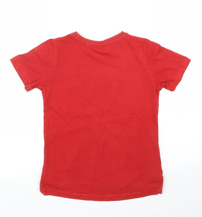 TU Boys Red   Basic T-Shirt Size 8 Years