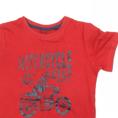 TU Boys Red   Basic T-Shirt Size 8 Years