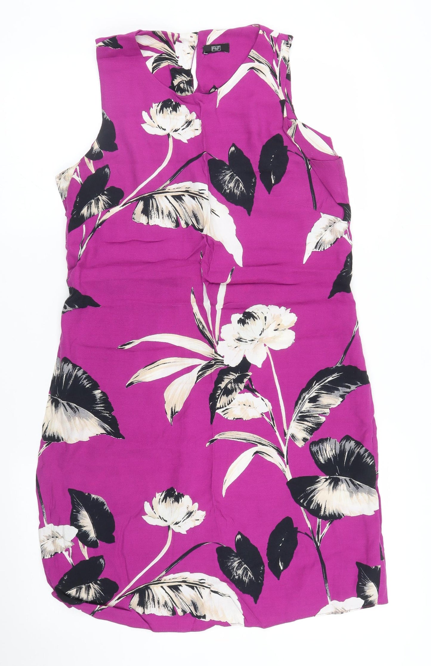 F&F Womens Purple Floral  Shift  Size M