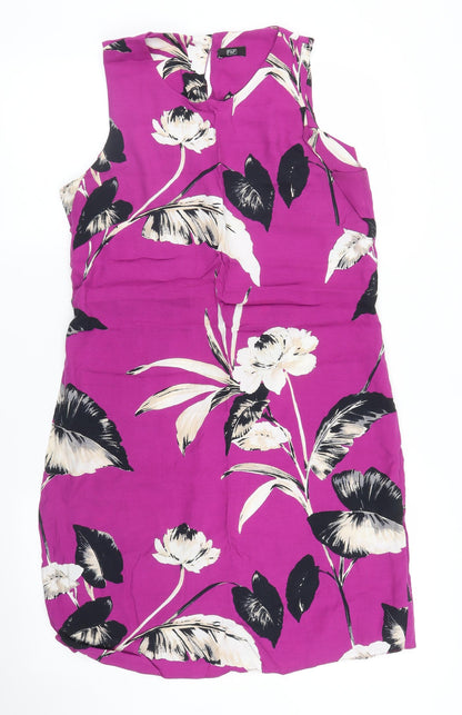 F&F Womens Purple Floral  Shift  Size M