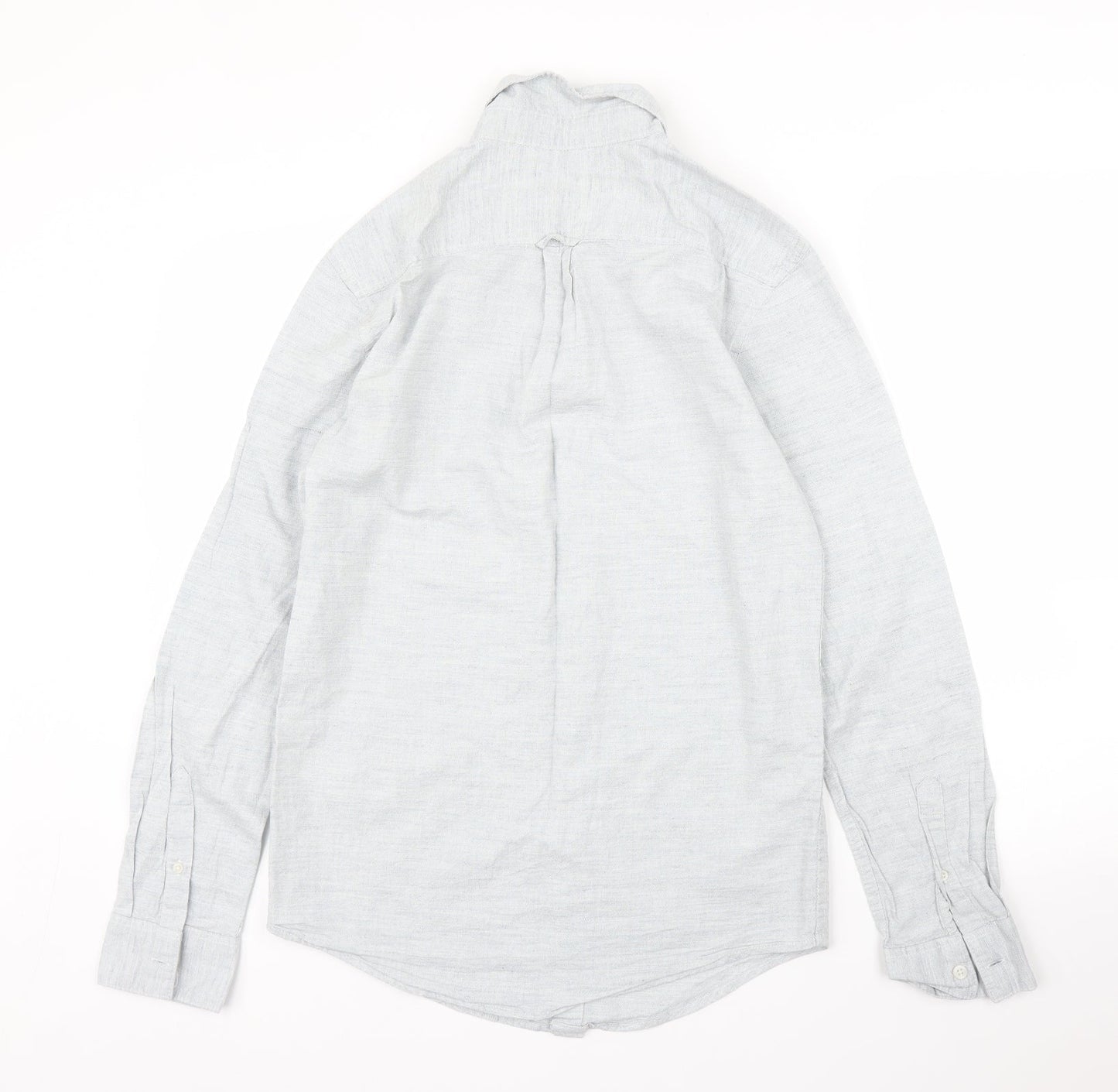 Mens UK Size S New Look Grey  Button-Up Long Sleeve Casual Shirt