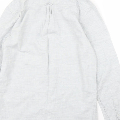 Mens UK Size S New Look Grey  Button-Up Long Sleeve Casual Shirt