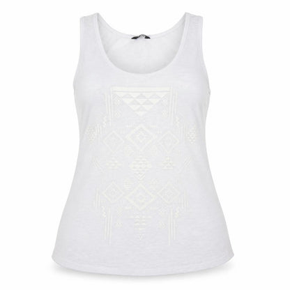 F&F Womens White Geometric  Basic Tank Size M