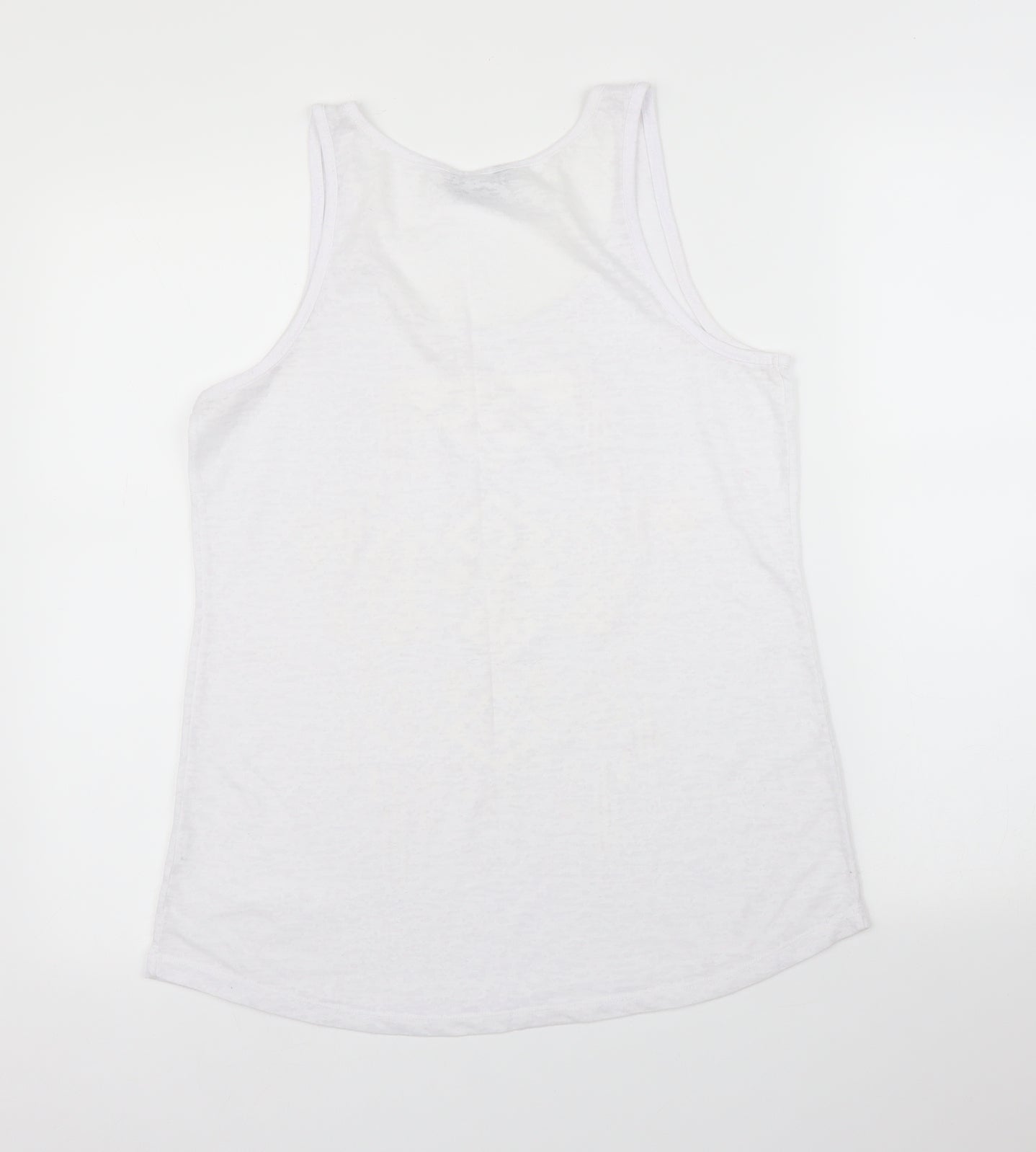 F&F Womens White Geometric  Basic Tank Size M