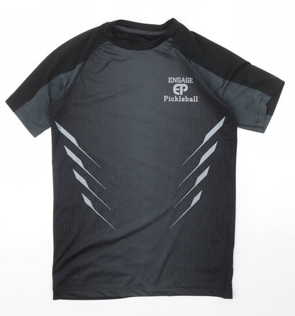 Russell Mens Black    T-Shirt Size S